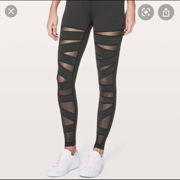 lululemon athletica Pants - Lululemon High waist mesh cut out wonder unders